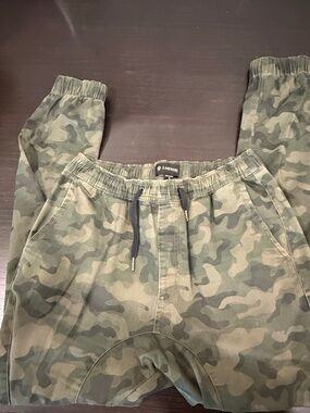 Zanerobe Green Camo Joggers with Drawstring